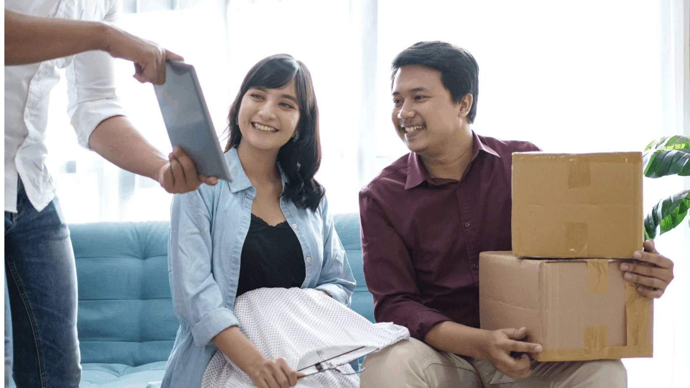 Image of People Receiving Parcels